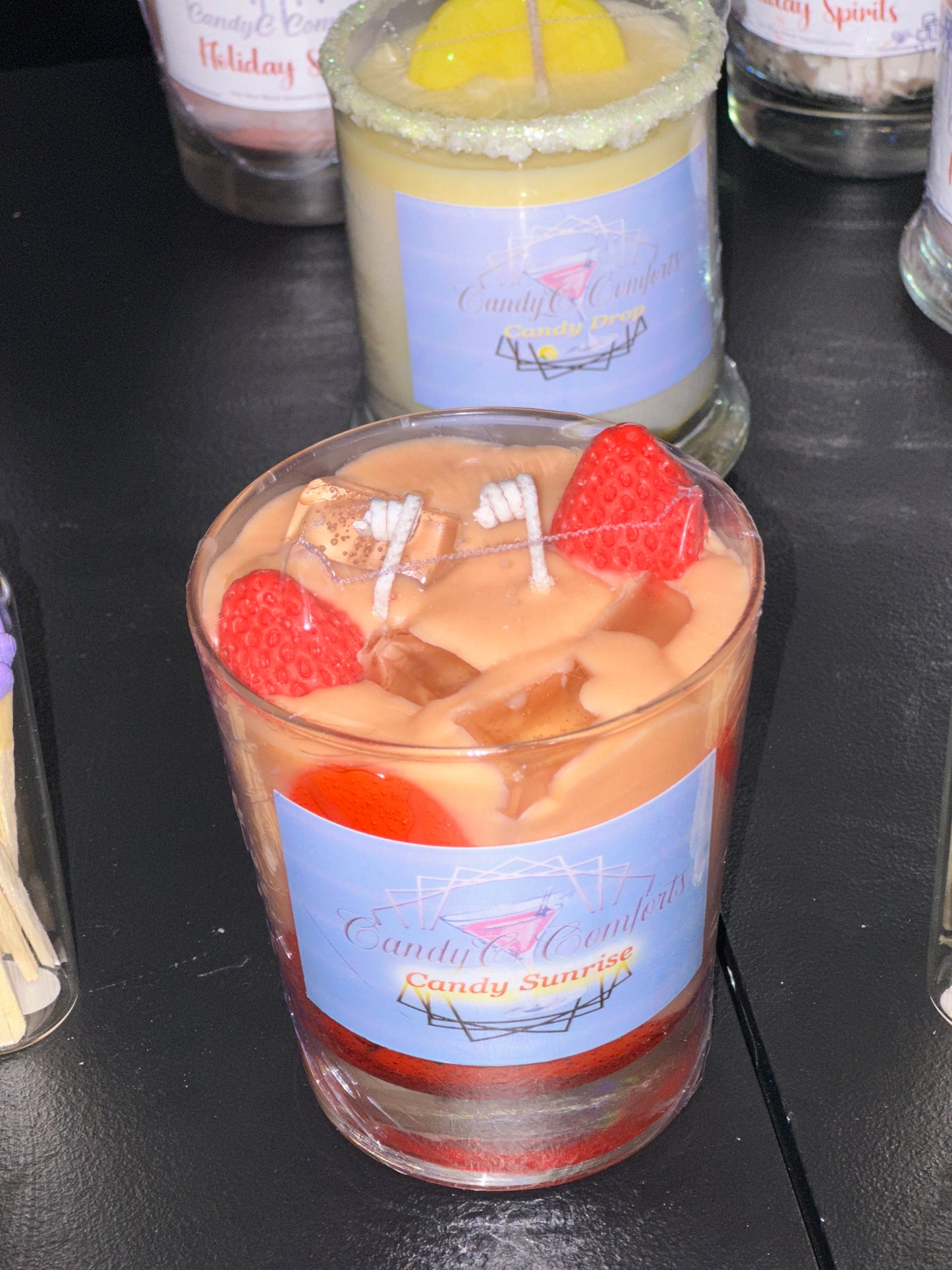 Candy Sunrise Cocktail Candle