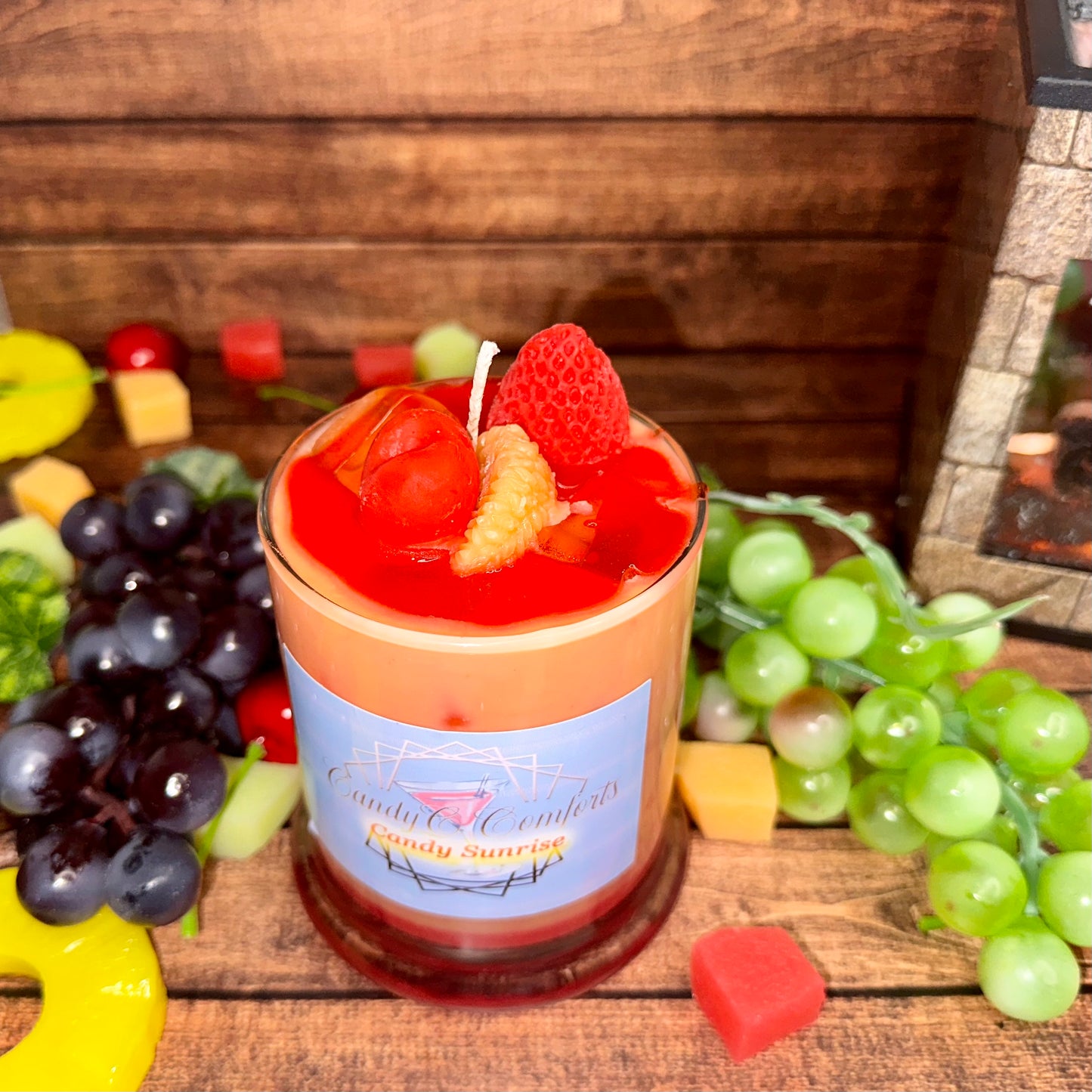 Candy Sunrise Cocktail Candle